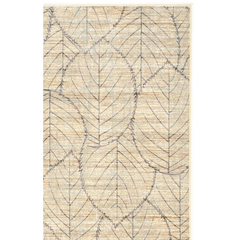 Martha Stewart Viscose Pile Floral Rug, Rectangle 5'3" x 7'6"