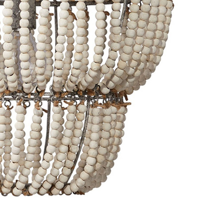 Lustre empire unique à 1 lumière avec accents perlés