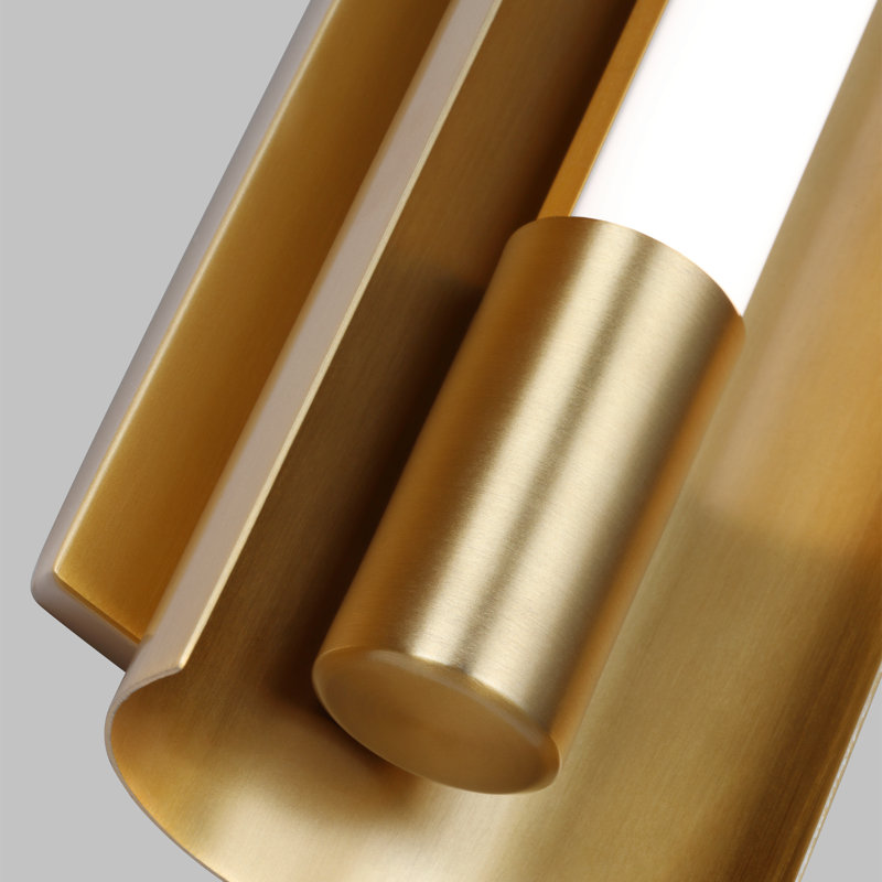 Dimmable LED Bath Bar, Burnished Brass