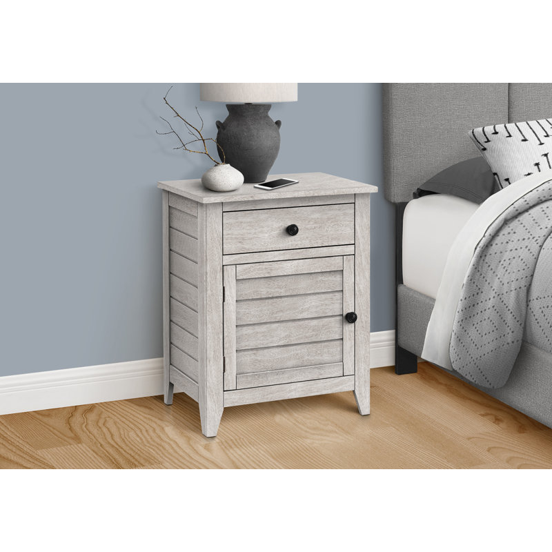 Camyia End Table, Washed Gray