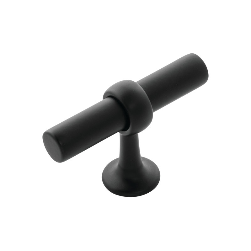 Ostia Collection Knob 2-1/2 Inch X 13/16 Inch Matte Black Finish, Matte Black
