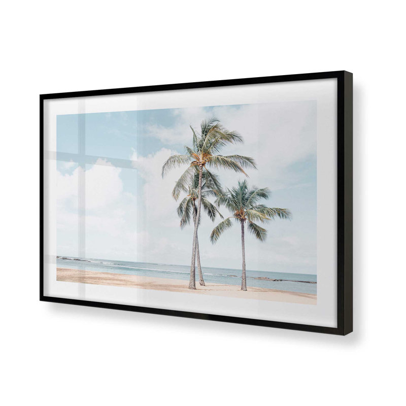 «Seaside Relaxation in Style I», reproduction, H 13 po x l 17 po, Palmier 2, Noir