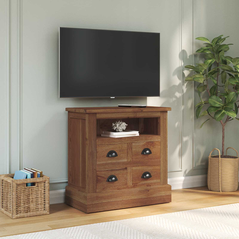Solid Wood Rectangle Accent Cabinet