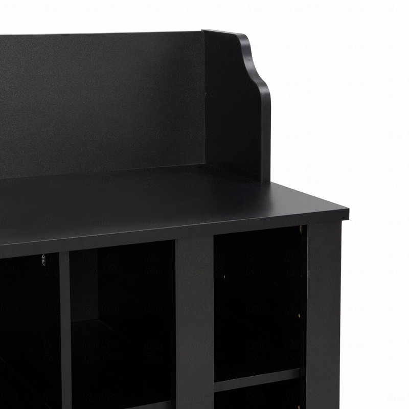 Shoe Storage Bench, On-Trend   With Shelves And 4-Hook, Elegant Hall Tree With Wall-Mounted Coat Rack, Entryway Organizer
