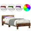 Bed Frame With LED Lights Engineered Wood-42521579-42521590