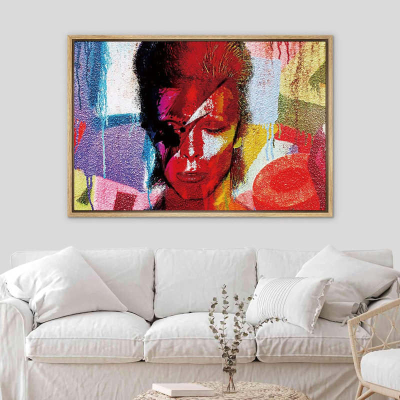David Bowie, Cadre naturel flottant, H 24 po x l 36 po x P 1,5 po