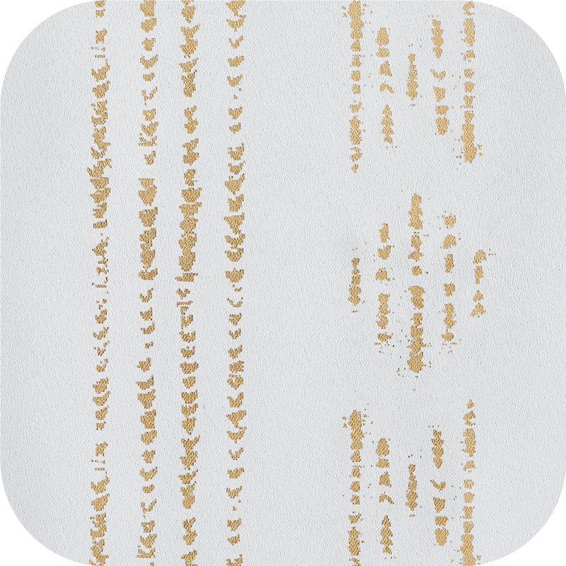 Ayani Bohemian Blackout Curtain Panel, White/Golden, 52" W x 72" L