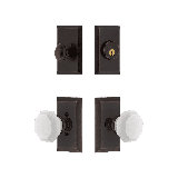 Nostalgic Warehouse Studio Entry Set with White Waldorf Crystal Knob