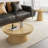 19.69'' Rustic Walnut Round End Table With Thick Conical Base, No Assembly Needed-847128307