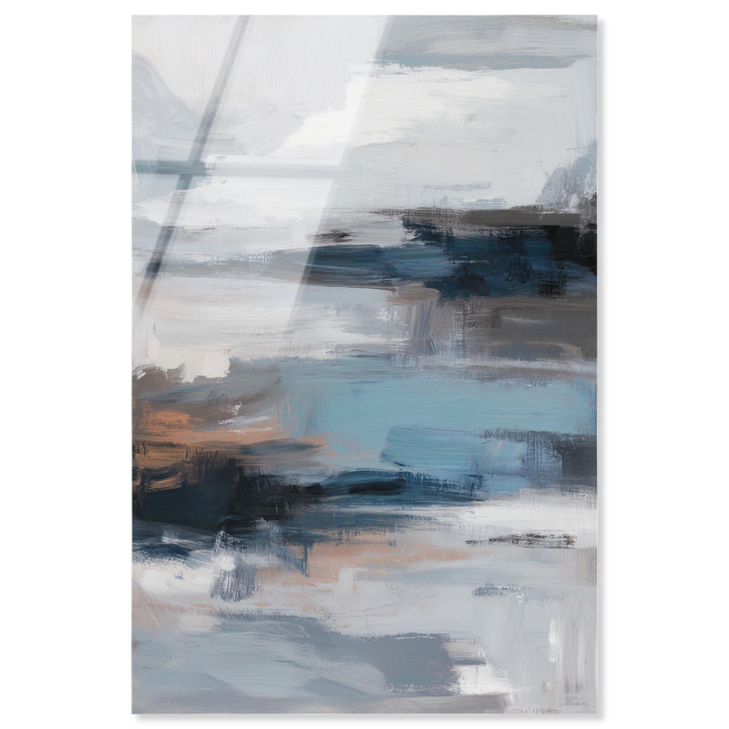 Décoration murale moderne «Soulful Mist II» par Art Remedy, H 15 po x l 10 po