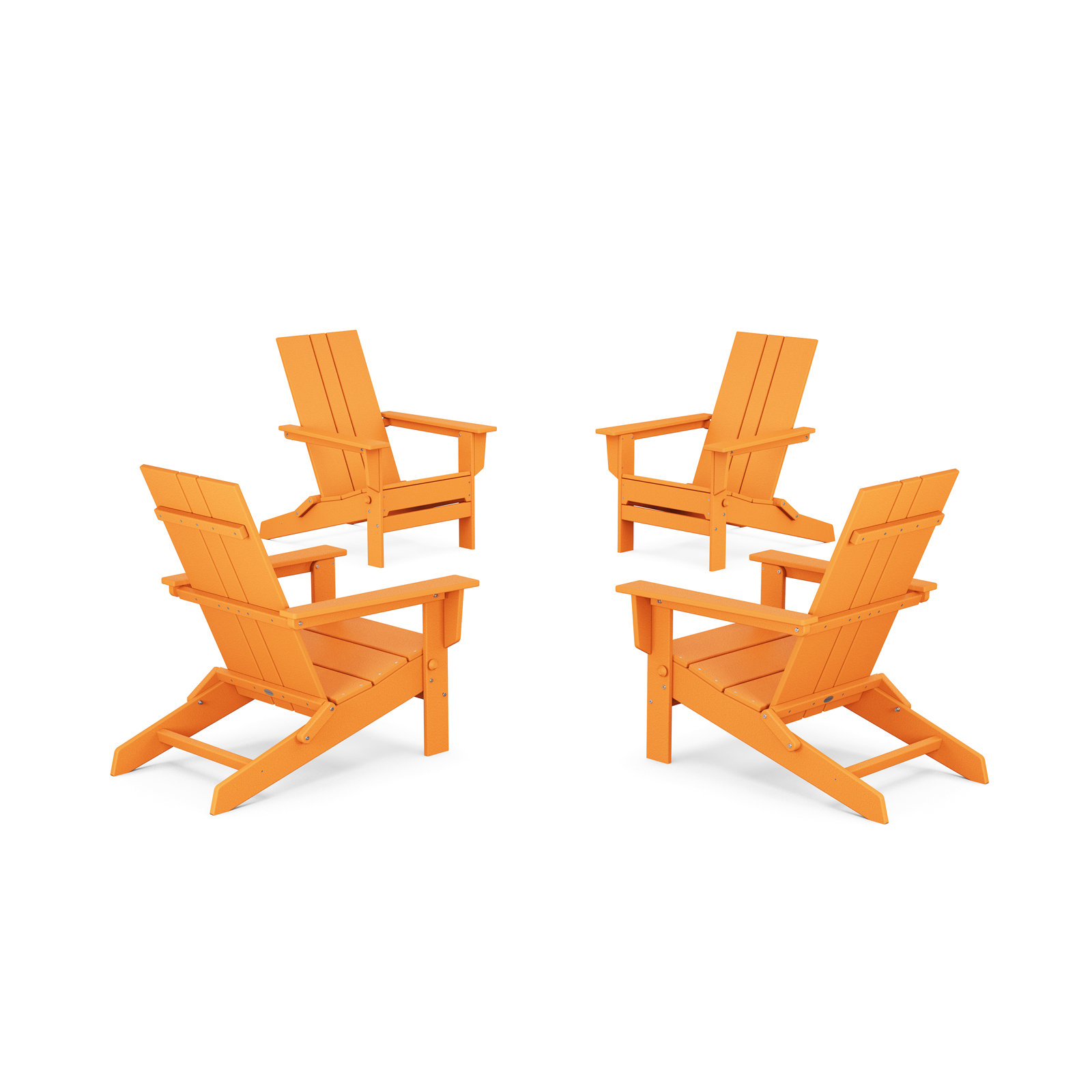 POLYWOOD® Folding Adirondack Chair, Tangerine