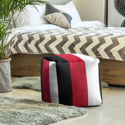 Upholstered Polyester Blend Ottoman