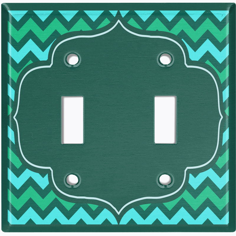 Patterned 2 - Gang Toggle Light Switch Standard Wall Plate