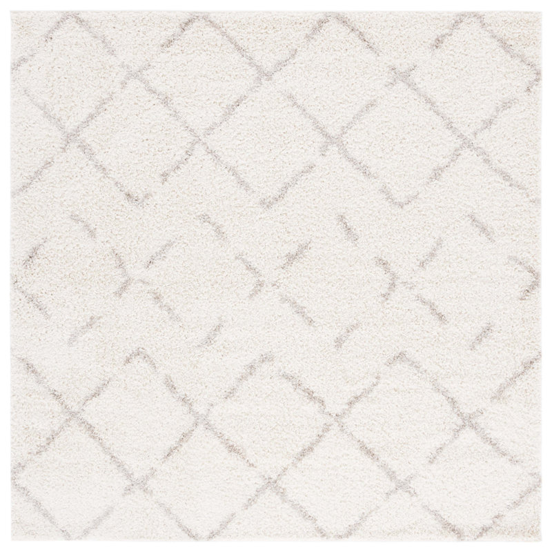 Tapis performance Angelka, Carré 9 pi, Beige/Ivory
