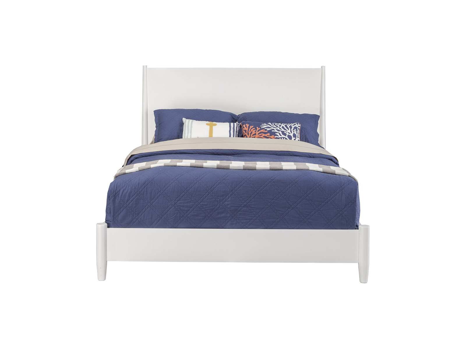 Williams Low-Profile Bed, California King, White