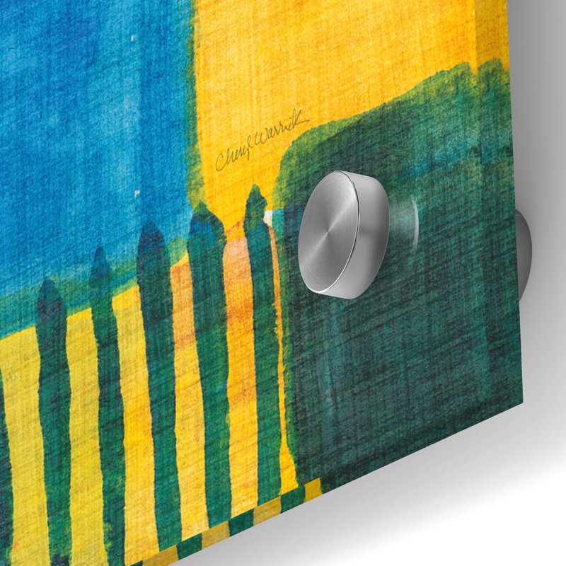  «City Block 2» par Cheryl Warrick, art mural en verre acrylique, 36 po x 36 po