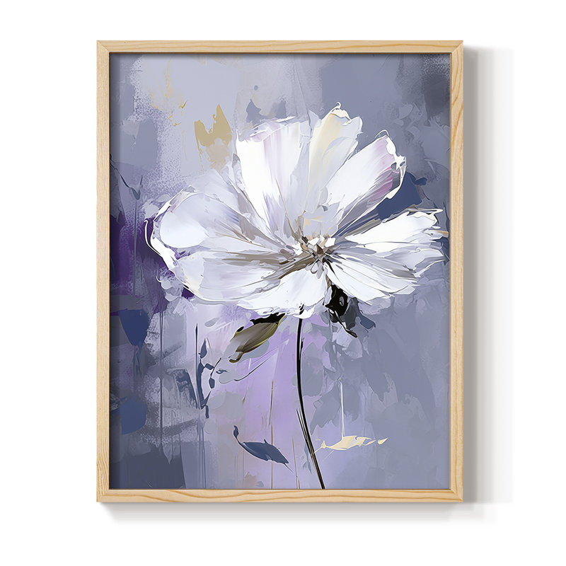 Reproduction encadrée FLORAL Series CDxxxiv - bois massif, H 11 po x l 9 po