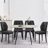 Raffertie 19.6" H PU Leather Upholstered Modern Dining Chairs With Black Metal Frame and Checker-Shaped Backerst-679365329-690409913