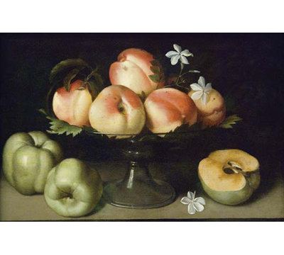 " Still Life Peaches Apples And Flowers " by Fede Gallzia