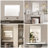 Modern Frameless Bathroom Mirror, 36 x 30 Inch Rectangular Vanity Mirror with Copper-Free Silver Glass and Shatter-Resistant Backing