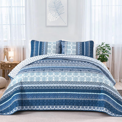 3 Pieces Boho Lightweight All-Season Quilt Set