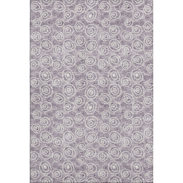 Premium Machine Washable Prisco Lavender Rug