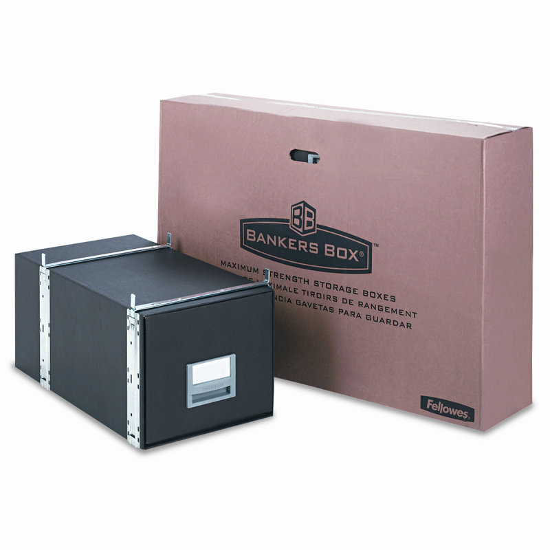 Black Reinforced Corrugated Paper Lockable Drawer Cabinet