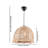 Elegant Cream Chandelier with Metal Body, 11.8 x 11.8 x 8.3 inches | Adjustable Cable, E27 Socket (Max 40W) | CE Certified, Stylish Jute Cap | Perfect for Dining Room, Living Room & Entryway Decor