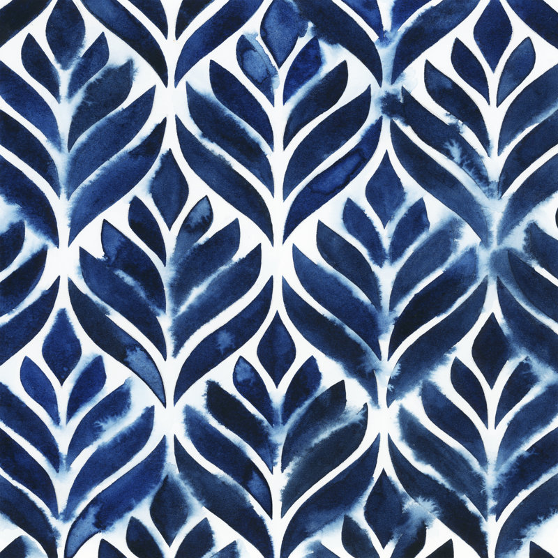 Carreaux de cobalt aquarelle IV, H 30 po x l 30 po x P 1,25 po