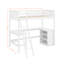 Lit mezzanine simple avec tablettes et bureau