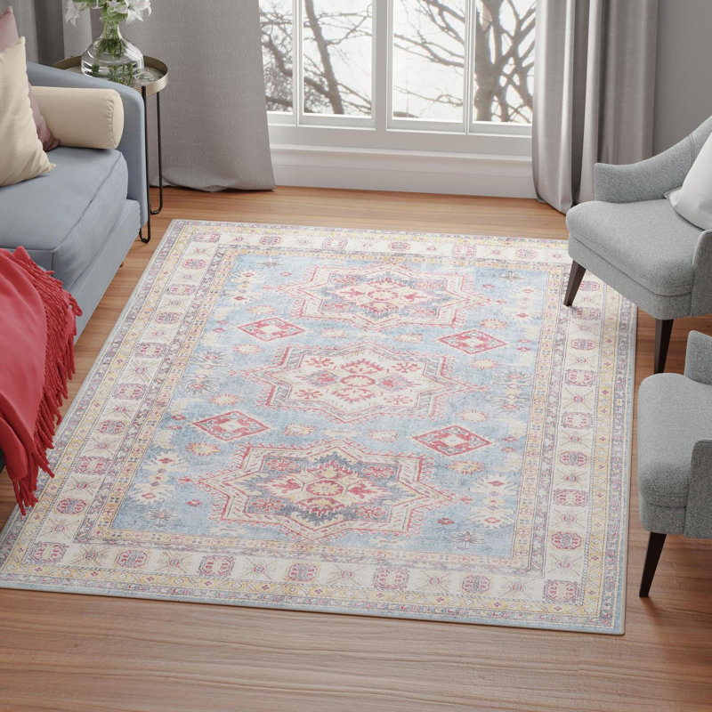 Bungalow Rose Ruth Timeless Rug, Rectangle 8 pi 4 po x 12 pi