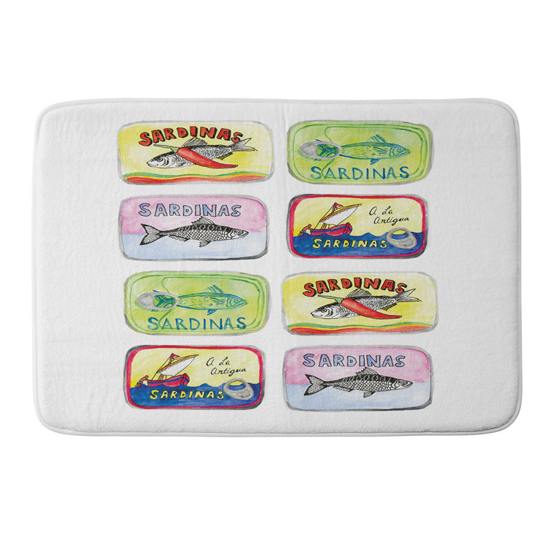 adrianne Sardinas Memory Foam Bath Mat, Single - 17" L x 24" W