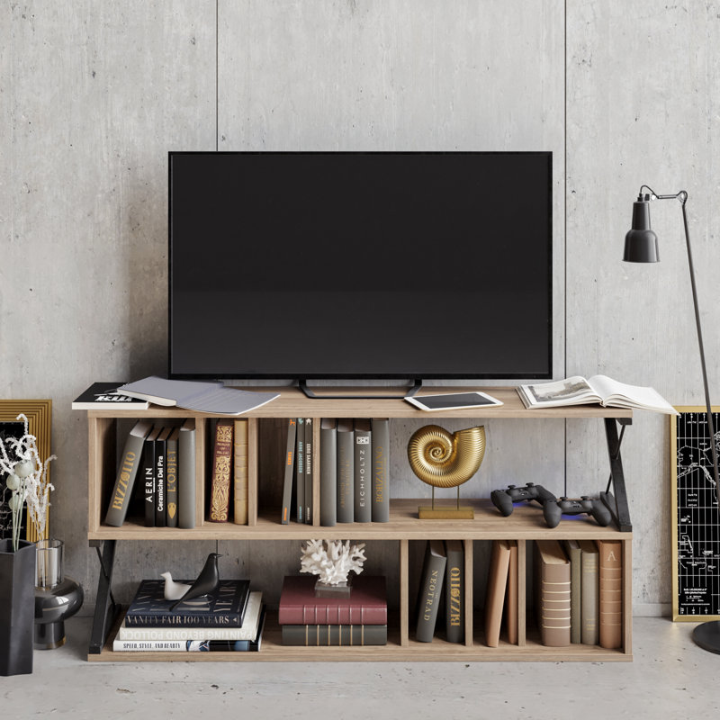 Albeiro 55" TV Stand for TVs up to 65", Brown
