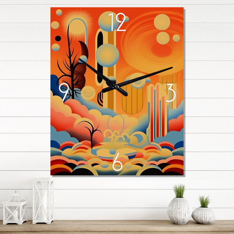 Horloge murale moderne Dreamcity, H 28 po x l 12 po x P 1 po