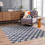 Tapis bleu en polyester tissé à la machine Brunetti-1590458668