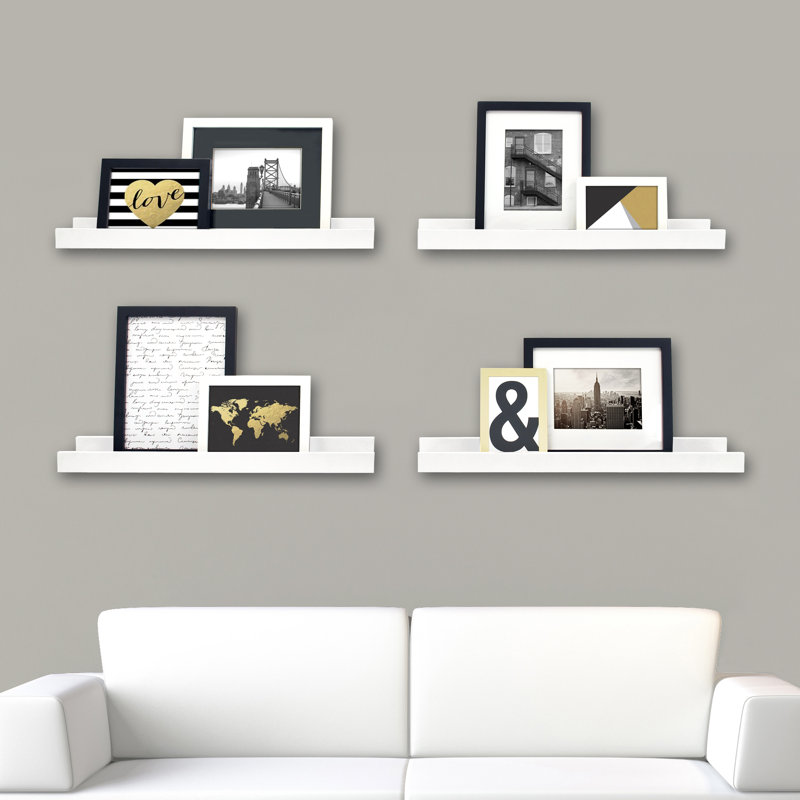Tablette murale 4 pièces Drea, Blanc