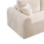 Canapé trois places en velours côtelé, style nuage, avec 2 coussins et une assise profonde (220 cm). Parfait pour les petits appartements et les chambres. Tissu ultra doux, montage rapide. Convient également aux bureaux. Livré en boîte.