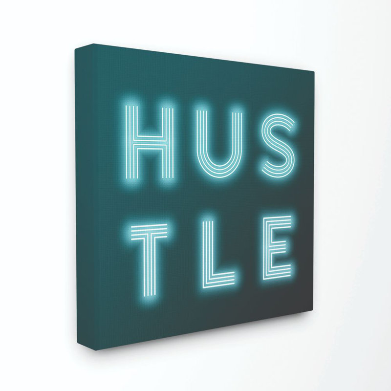 «Hustle» par Dawn Vietnam - reproduction d'art texturée, Toile tendue, H 17 po x l 17 po