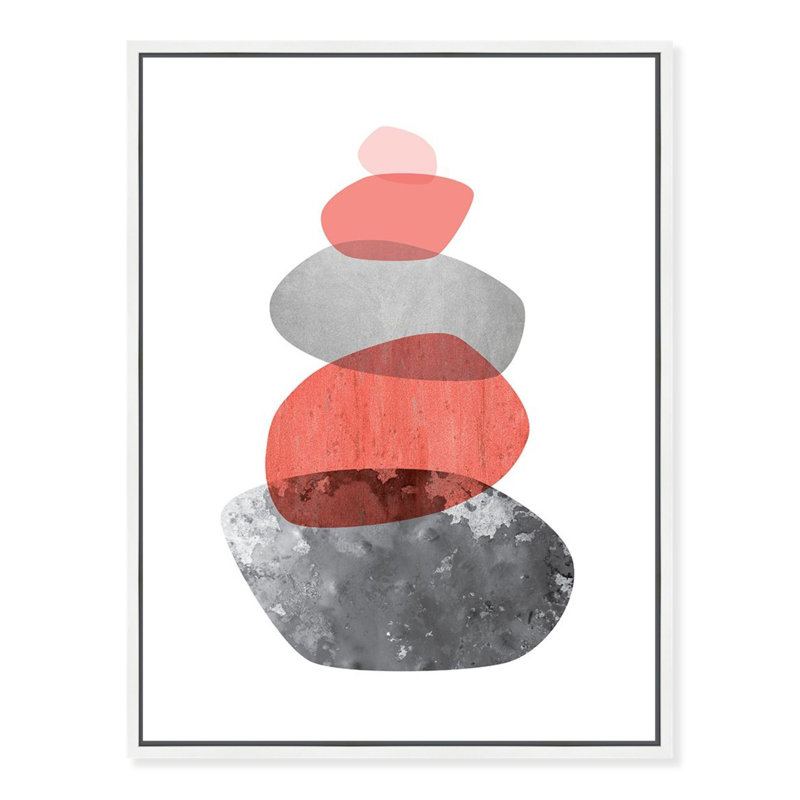 «Balancing Stones», reproduction sur toile, Toile encadrée flottée blanche, H 24 po x l 18 po x P 1,5 po