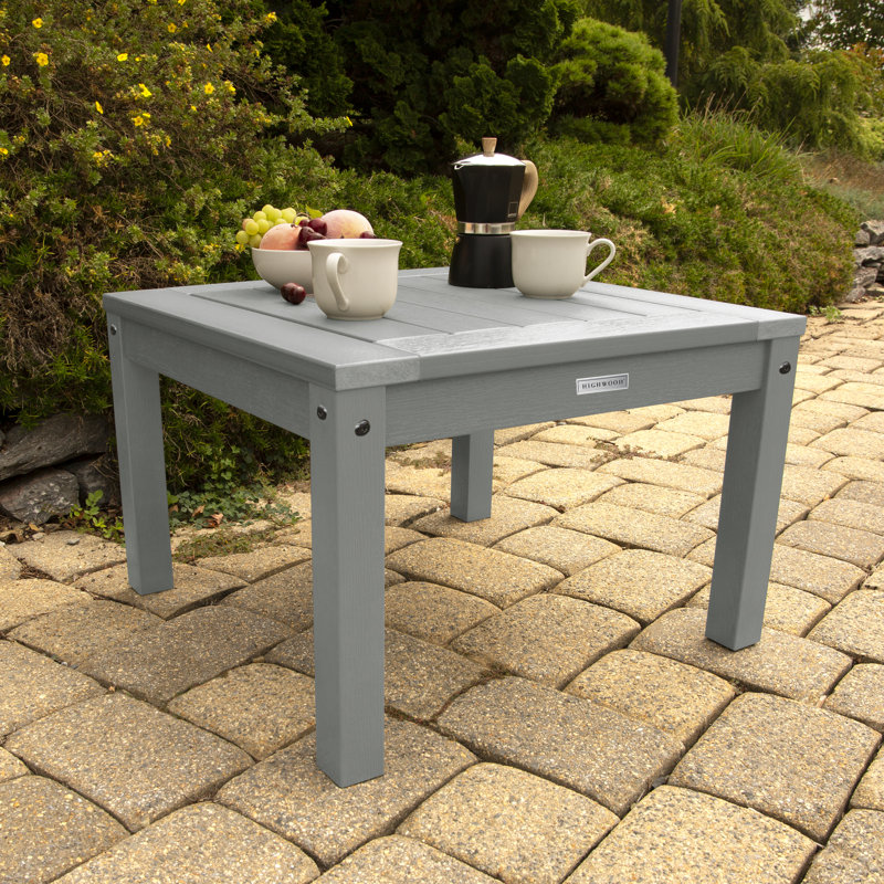 Chaise Adirondack en plastique avec table Anette, Teck côtier