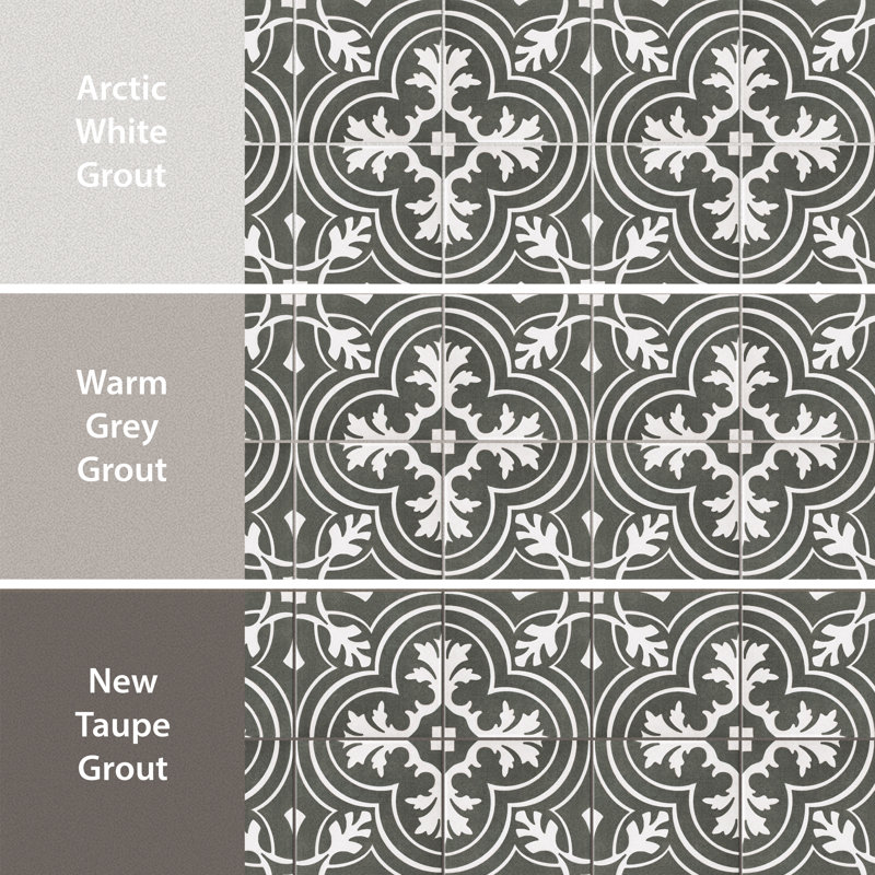 Twenties Mini 4" x 4" Ceramic Patterned Wall & Floor Tile