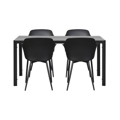 Dimas 4 - Person Patio Dining Set with Rectangular Table
