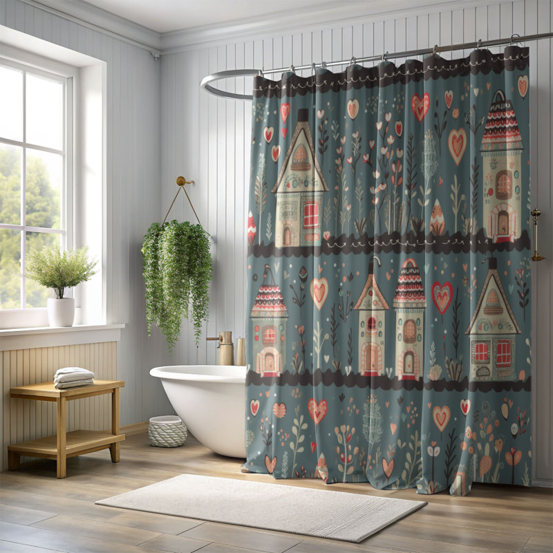 Rideau de douche Boho Loft - Premium, H 74 po x l 71 po