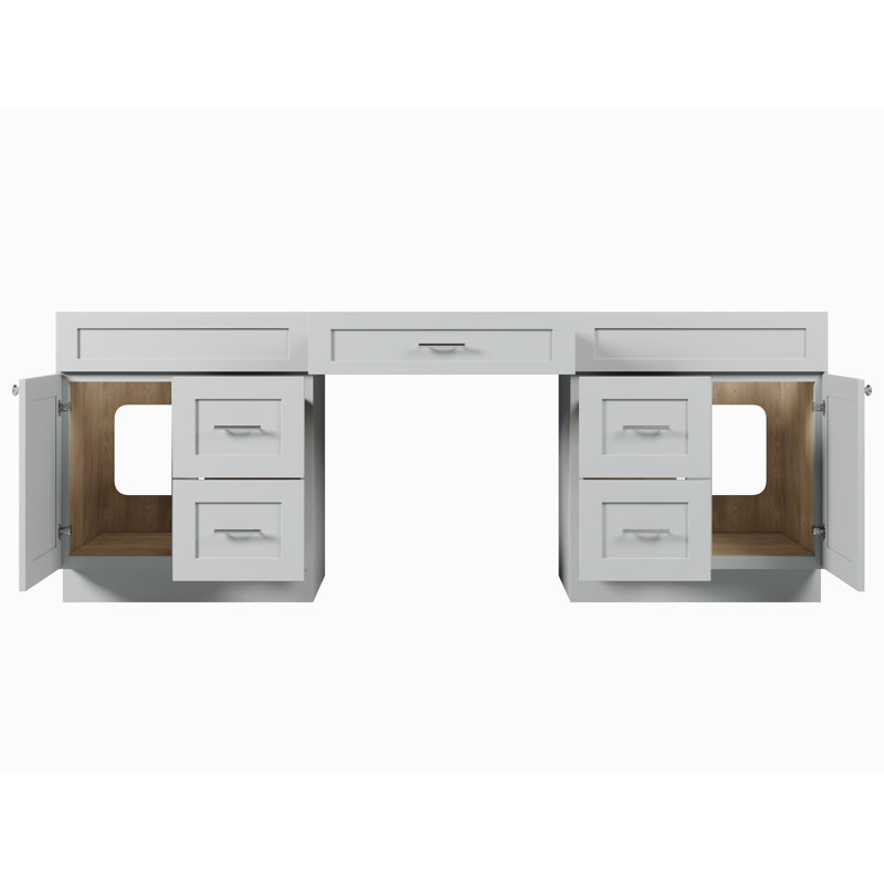 Base de meuble-lavabo double 90 seulement, Gris