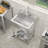 24 in. W x 21 in. D Freestanding Stainless Steel Utility Sink with Pull Out Faucet, Laundry Sinks for Kitchen, Garage, Workshop
