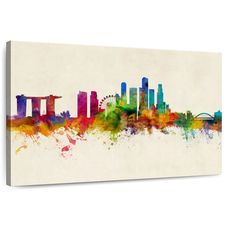 Nicci Singapore Skyline I, 26" H x 39" W