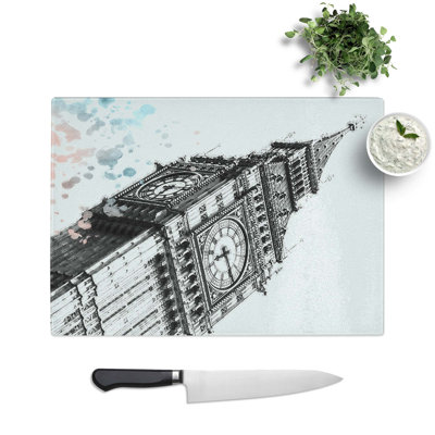 Tempered Glass Big Ben in London Chopping Board