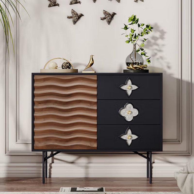 Buffet nordique rétro haut de gamme, H 33,46 po x l 39,37 po x P 15,75 po