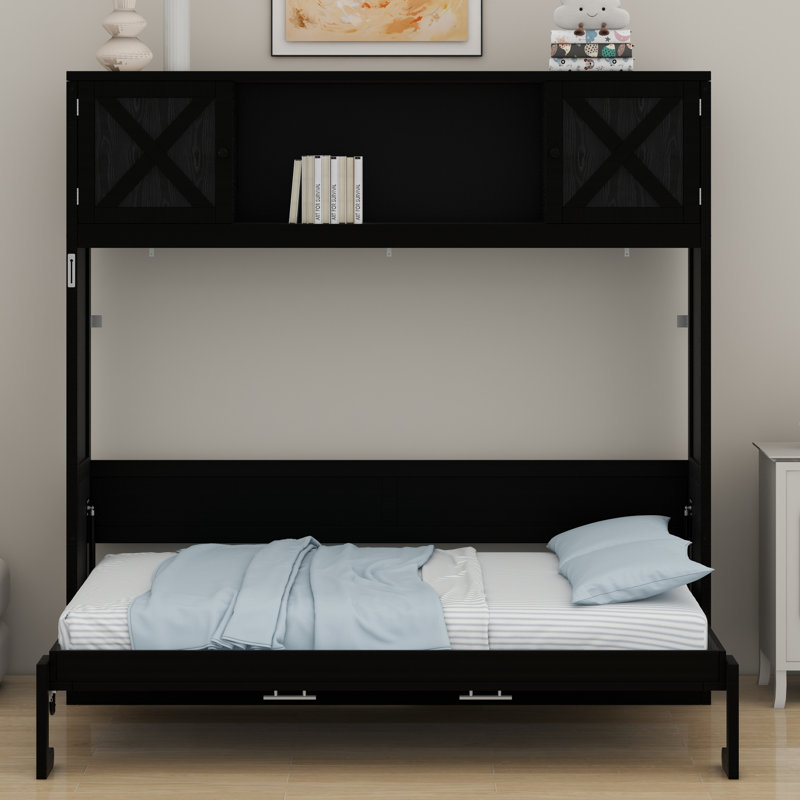 Lit escamotable avec armoires de rangement