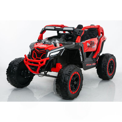 24V 400W Kids Ride on Car UTV W/Parents Remote Control,4-wheel suspension, 3 Speed, Power display,Bluetooth,MP3,Music,LED Light, Provide a speed of 4-8KM/H For Kids Age 3+ years old (RED)